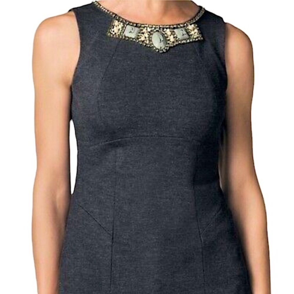 CAbi The Glitz Style #508 Sleeveless Embellished Neck Blouse